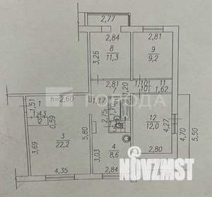 4-к квартира, вторичка, 79м2, 3/9 этаж