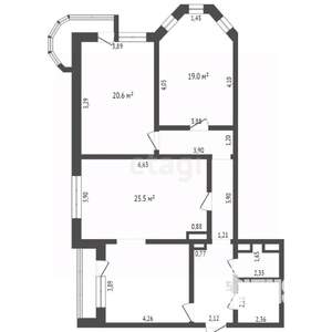 3-к квартира, вторичка, 113м2, 4/16 этаж