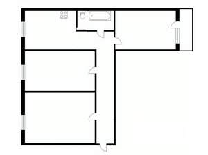 3-к квартира, вторичка, 65м2, 9/10 этаж