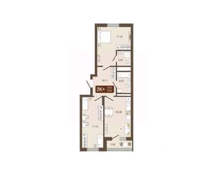 2-к квартира, вторичка, 71м2, 13/16 этаж