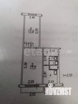 2-к квартира, вторичка, 43м2, 5/5 этаж