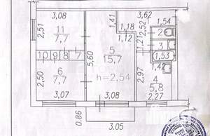3-к квартира, вторичка, 47м2, 5/5 этаж