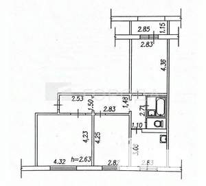 3-к квартира, вторичка, 66м2, 8/9 этаж