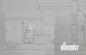 2-к квартира, вторичка, 53м2, 1/5 этаж