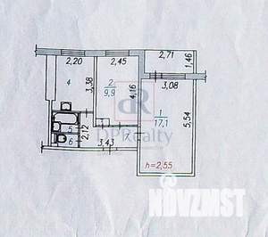 2-к квартира, вторичка, 45м2, 8/10 этаж