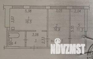 2-к квартира, вторичка, 57м2, 6/9 этаж