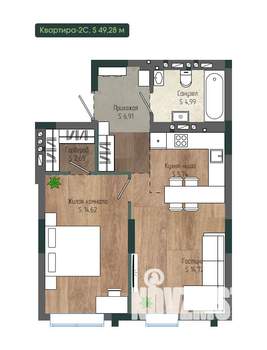 2-к квартира, вторичка, 49м2, 12/12 этаж