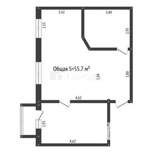 2-к квартира, вторичка, 56м2, 4/5 этаж