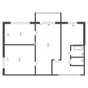 3-к квартира, вторичка, 47м2, 5/5 этаж