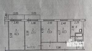4-к квартира, вторичка, 78м2, 5/6 этаж