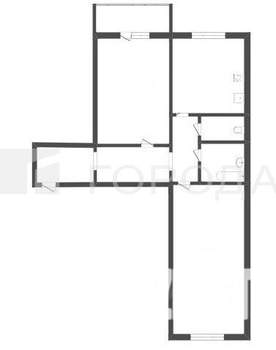 2-к квартира, вторичка, 52м2, 6/9 этаж