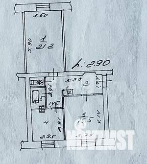 2-к квартира, вторичка, 60м2, 2/5 этаж