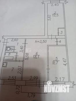 3-к квартира, вторичка, 56м2, 4/5 этаж