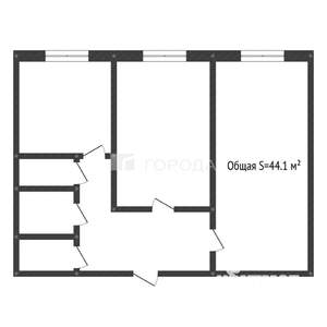 2-к квартира, вторичка, 44м2, 1/5 этаж