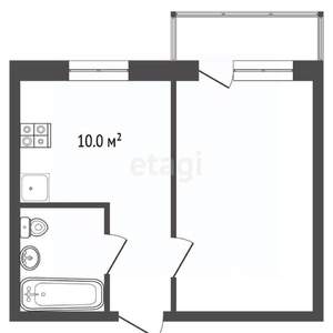 1-к квартира, вторичка, 38м2, 9/16 этаж