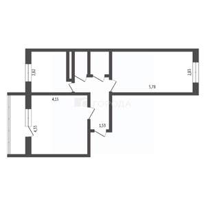 2-к квартира, вторичка, 53м2, 3/10 этаж