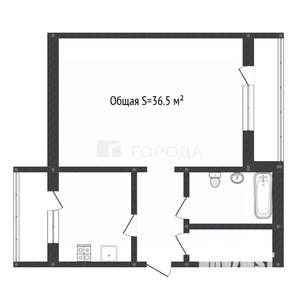 1-к квартира, вторичка, 37м2, 7/9 этаж