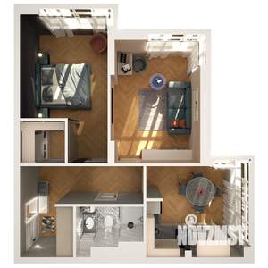 2-к квартира, строящийся дом, 57м2, 3/15 этаж