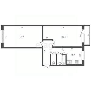 2-к квартира, вторичка, 48м2, 5/5 этаж