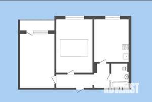 2-к квартира, вторичка, 46м2, 4/5 этаж