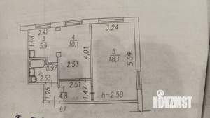 2-к квартира, вторичка, 43м2, 2/5 этаж
