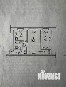2-к квартира, вторичка, 46м2, 1/5 этаж