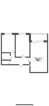 2-к квартира, вторичка, 45м2, 2/9 этаж