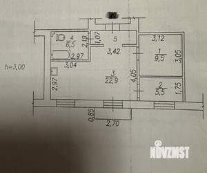 2-к квартира, вторичка, 48м2, 4/5 этаж