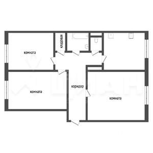 3-к квартира, вторичка, 66м2, 6/9 этаж