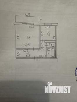 1-к квартира, вторичка, 40м2, 8/9 этаж