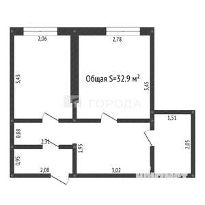 1-к квартира, вторичка, 33м2, 4/9 этаж
