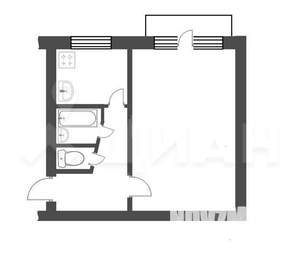 1-к квартира, вторичка, 32м2, 4/5 этаж