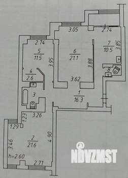 3-к квартира, вторичка, 91м2, 3/20 этаж