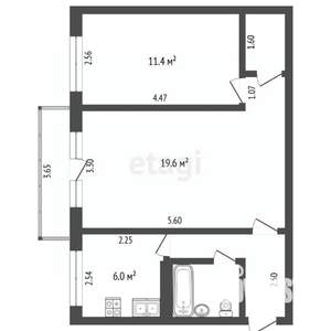 2-к квартира, вторичка, 45м2, 5/5 этаж