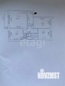3-к квартира, вторичка, 64м2, 4/9 этаж
