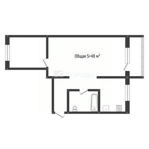 2-к квартира, вторичка, 48м2, 2/5 этаж