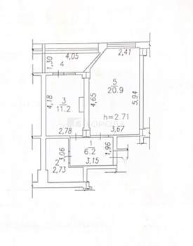 2-к квартира, вторичка, 49м2, 9/16 этаж