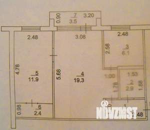 2-к квартира, вторичка, 48м2, 4/5 этаж