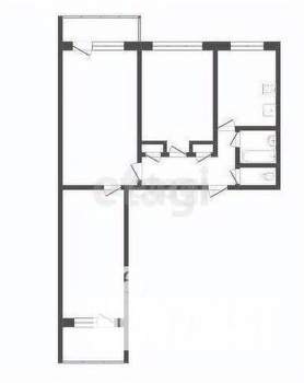 3-к квартира, вторичка, 59м2, 5/9 этаж