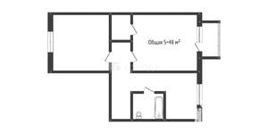 2-к квартира, вторичка, 48м2, 4/5 этаж