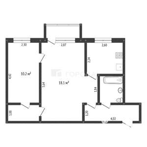 2-к квартира, вторичка, 45м2, 4/5 этаж