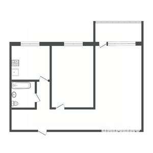 2-к квартира, вторичка, 44м2, 3/5 этаж