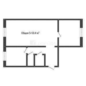 2-к квартира, вторичка, 50м2, 1/5 этаж