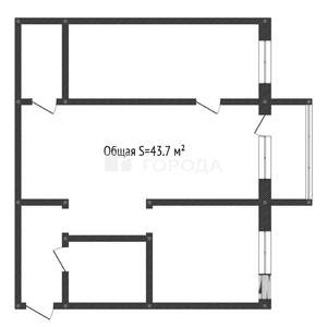 2-к квартира, вторичка, 44м2, 3/5 этаж