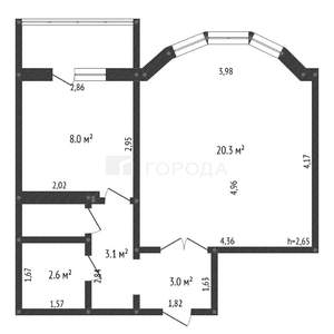 1-к квартира, вторичка, 38м2, 10/10 этаж