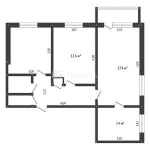3-к квартира, вторичка, 59м2, 4/9 этаж