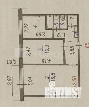 2-к квартира, вторичка, 43м2, 2/5 этаж