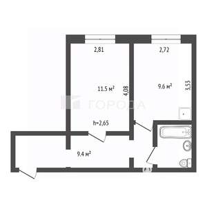 1-к квартира, вторичка, 34м2, 9/10 этаж