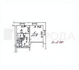 1-к квартира, вторичка, 40м2, 3/5 этаж