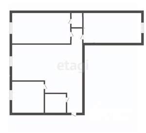 3-к квартира, вторичка, 58м2, 1/5 этаж
